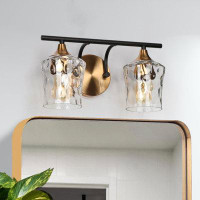 Longshore Tides 2-Light Dimmable Hammer Glass Wall Sconce