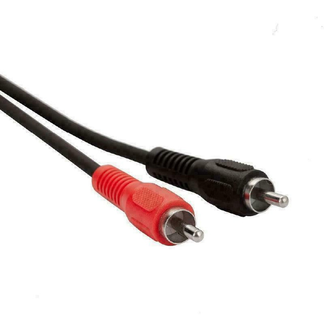 6 ft. Dual 6.35mm TS to 2-RCA Cable, 6.35mm Dual 1/4 inch TS Mono Male to 2 RCA Male TSR RCA Audio Convertor Adapter Cab in Performance & DJ Equipment in West Island - Image 4