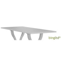 bingltd BingLTD - 40" x 78" to 94" Butterfly Rectangle Table Top Only No Base - Chalk