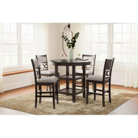 Signature Design by Ashley Langwest Counter Height Dining Table And 4 Barstools (Set Of 5)