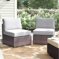 Sol 72 Outdoor™ Almyra Armless Fully Assembled Patio Chair with Cushions