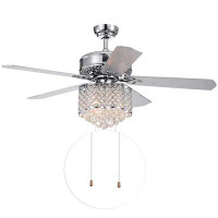House of Hampton 52" Colleton 5 - Blade Ceiling Fan with Pull Chain and Light Kit Included