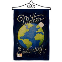 Breeze Decor Earth Day 2-Sided Polyester 13 x 19 in. Flag set