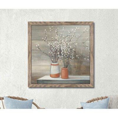 Charlton Home 'Pussy Willow Still Life I' Framed Acrylic Painting Print in Arts & Collectibles