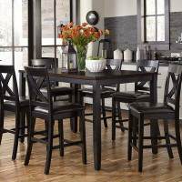August Grove Cavid 6 - Person Counter Height Dining Set