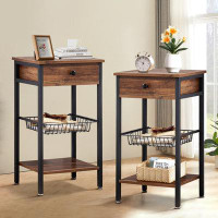 17 Stories Chardip End Table Set with Storage