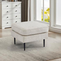 George Oliver Kaice 26" Wide Square Standard Footstool