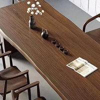 PEPPER CRAB Simple creative large solid wood dining table set