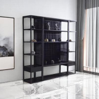 17 Stories 81.10" H x 82.67" W Solid Wood Library Bookcase