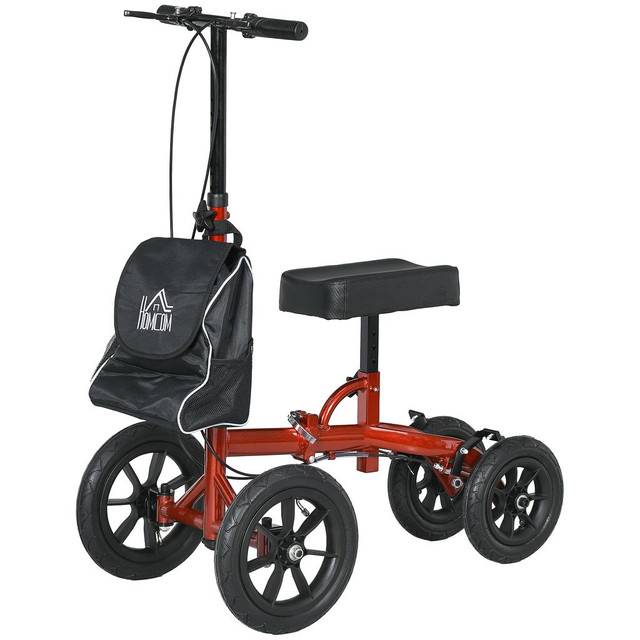 Knee Scooter 19.7" W x 35.4" D x 40.9" H Red in Health & Special Needs - Image 2