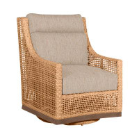 Summer Classics Outdoor Peninsula Gliding Wicker/Rattan Chair with Cushions