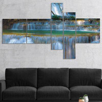 East Urban Home 'Deep Forest Waterfall Thailand' Photographic Print Multi-Piece Image on Canvas