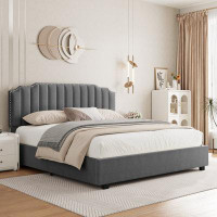 House of Hampton Joity Upholstered Scalloped Storage Bed
