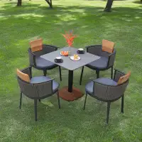 SHINYOK Outlet Tables et chaises d'extérieur Tables et chaises d'extérieur Chaise décontractée en rotin tissé pour l'ext