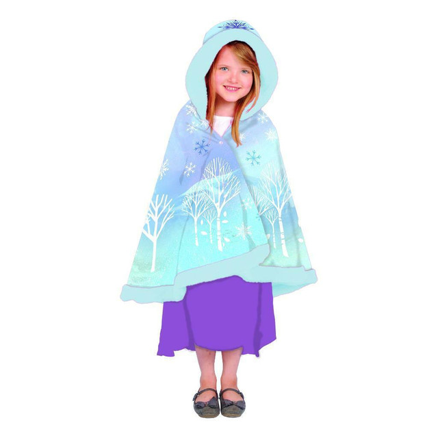 Disney Frozen Kids Snuggle Wrap Wearable Blanket with Hoodie for Camping - Girls Body Wear Snuggie 31 Inch x 55 Inch in Bedding