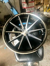 FOUR NEW 22 INCH FERRADA FR4 WHEELS -- BLACK MACHINED -- 5X115 SALE CHARGER / CHALLENGER !!