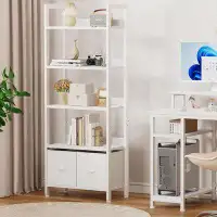 Latitude Run® 5 Tier Bookshelf with Drawers