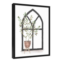 Winston Porter Plant with Arch - 2 Piece Picture Frame Painting Set on Canvas