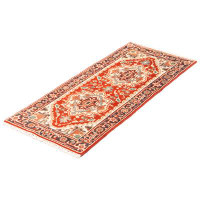 Isabelline One-of-a-Kind Hand-Knotted 2'5" X 5'10" Area Rug in Red