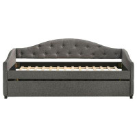 Wildon Home® Sadie Upholstered Twin Daybed with Trundle