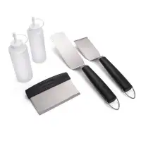 Charbroil Charbroil 5-Piece Griddle Grilling Tool Set, Stainless Steel