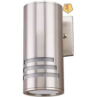 Orren Ellis Stainless Steel Modern Porch Light Outdoor Wall Lamp Weather-Proof Cylinder Wall Sconce Suitable For Garden