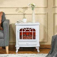Electric Fireplace 20.1" x 11" x 23.6" White