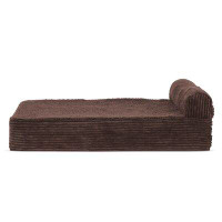 Zoey Tails Faux Fleece and Corduroy Dog Sofa