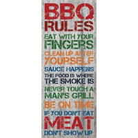 Trinx BBQ Rules 3 Poster Print By Lauren Gibbons (15 X 36) # GLPL038A2