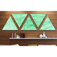 East Urban Home 'Clear Green Veins of Marble' Graphic Art Print Multi-Piece Image on Wrapped Canvas