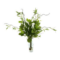 Freeport Park® Janousek 32'' Faux Ficus Plant in Glass Vase