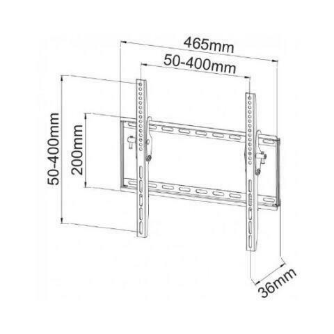TECHly Tilting Wall Mount - For TV 23-55in. - VESA 400x400mm - Black in General Electronics in West Island - Image 3