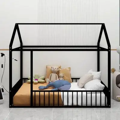 Harriet Bee Maolis Full Size Metal Bed House Bed