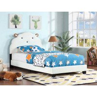 Zoomie Kids Twin Size Platform Bed with Sheep Design headboard