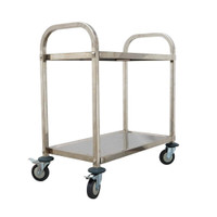 Commercial 2-Shelf Stainless Steel Kitchen Utility Cart with 4 casters 190207