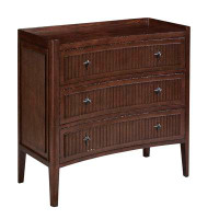 Red Barrel Studio Walnut Reeded Chest Of Drawers