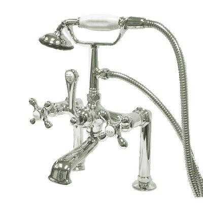 Elements of Design Hot Springs Triple Handle Wall Mounted Clawfoot Tub Faucet with Handshower in Hot Tubs & Pools