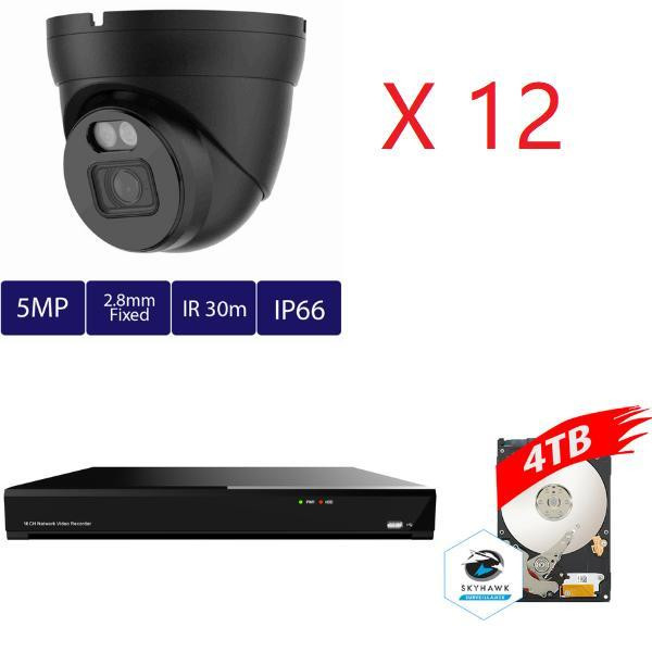 Monthly promo! Aibase 16 ch 5MP AI Full Color IP Kit: NVR-3216-16P-AI+4TB HDD+12pcs IP3135W-A-SI-28-AI in Security Systems - Image 2