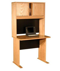 Rush Furniture Office Credenza Desk with Hutch