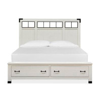 Laurel Foundry Modern Farmhouse King Solid Wood Low Profile Storage Standard Bed