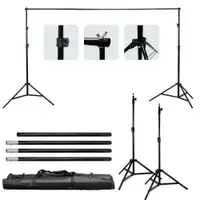 NEW 10 FT PRO PHOTOGRAPHY BACKDROP & STEEL STAND SUPPORT S1083