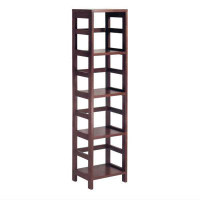 Latitude Run® 4-Shelf Narrow Shelving Unit Bookcase Tower In Espresso