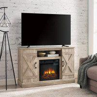 Gracie Oaks Entertainment Console for TV up to 50" with Open and Closed Storage Space