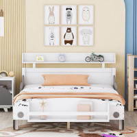 Zoomie Kids Car-Shaped Platform Bed,Full Bed With Storage Shelf For Bedroom