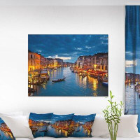 Made in Canada - East Urban Home Cityscape 'Grand Canal at Night Venice' Photograph