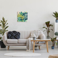 Stupell Industries Tropical Layered Plant Leaves Canvas Wall Art By June Erica Vess