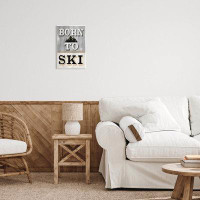 Stupell Industries Born To Ski Mountain Sign Wall Plaque Art By Livi Finn