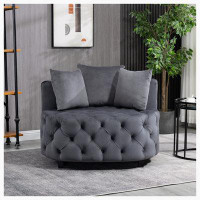 Latitude Run® Accent Chair, Classical Barrel Chair for living room, Modern Leisure Chair