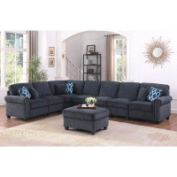 DEVION Furniture Amy 14 - Piece Upholstered Sectional