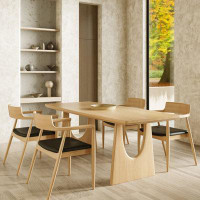 Corrigan Studio Nordic all solid wood dining table modern simple rectangular log Japanese dining table set